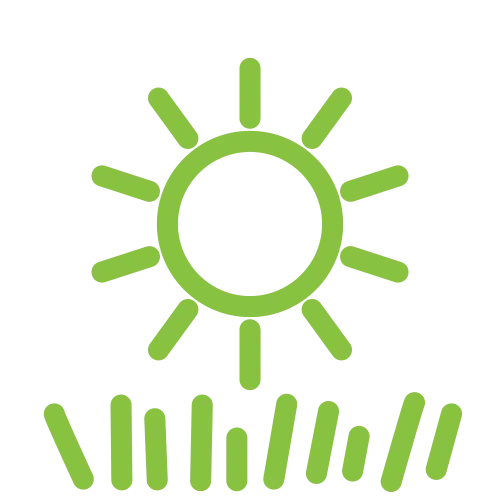Increased sunlight reach